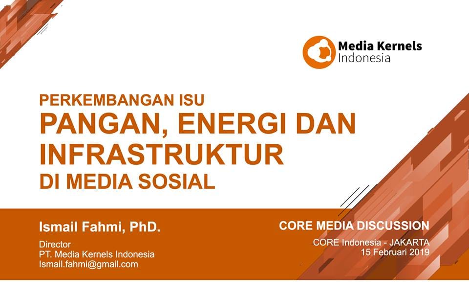 Drone Emprit: Perkembangan Isu Pangan, Energi dan Infrastruktur