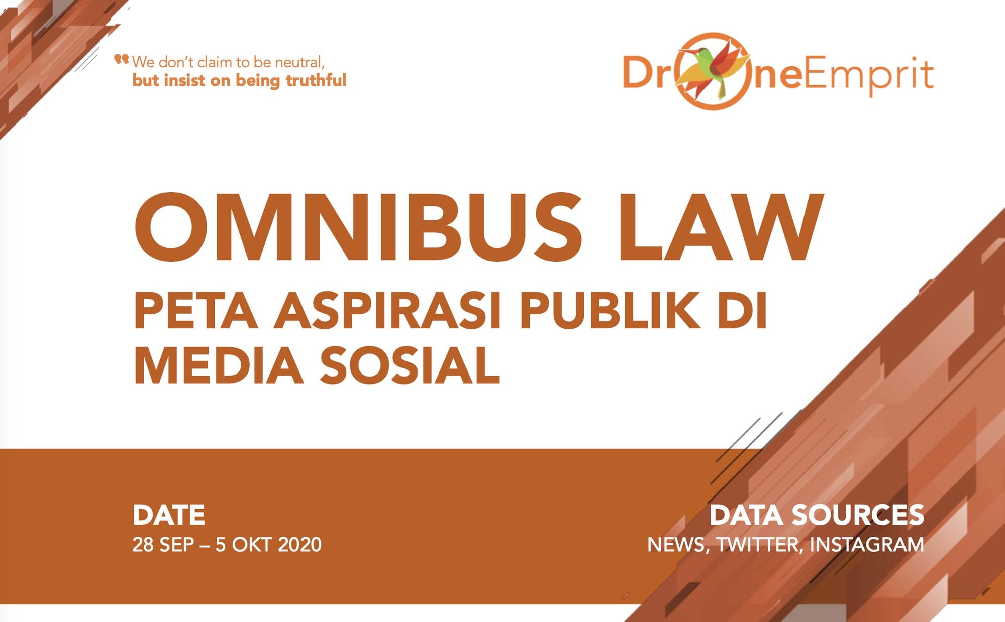 OMNIBUS LAW
PETA ASPIRASI PUBLIK DI MEDIA SOSIAL