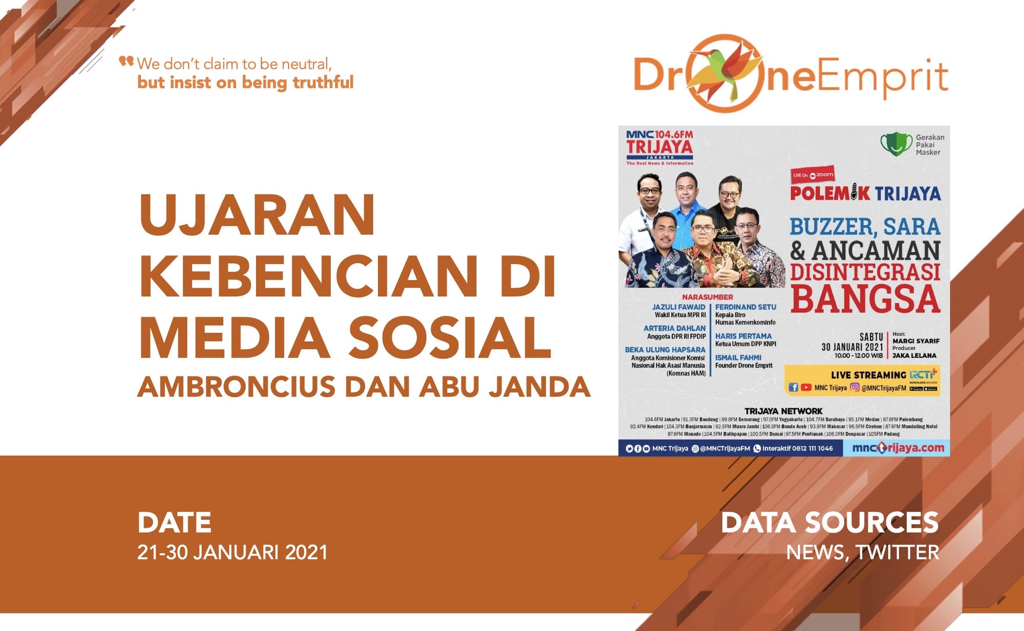 ANALISIS UJARAN KEBENCIAN DI MEDIA SOSIAL
(AMBRONCIUS DAN ABU JANDA)