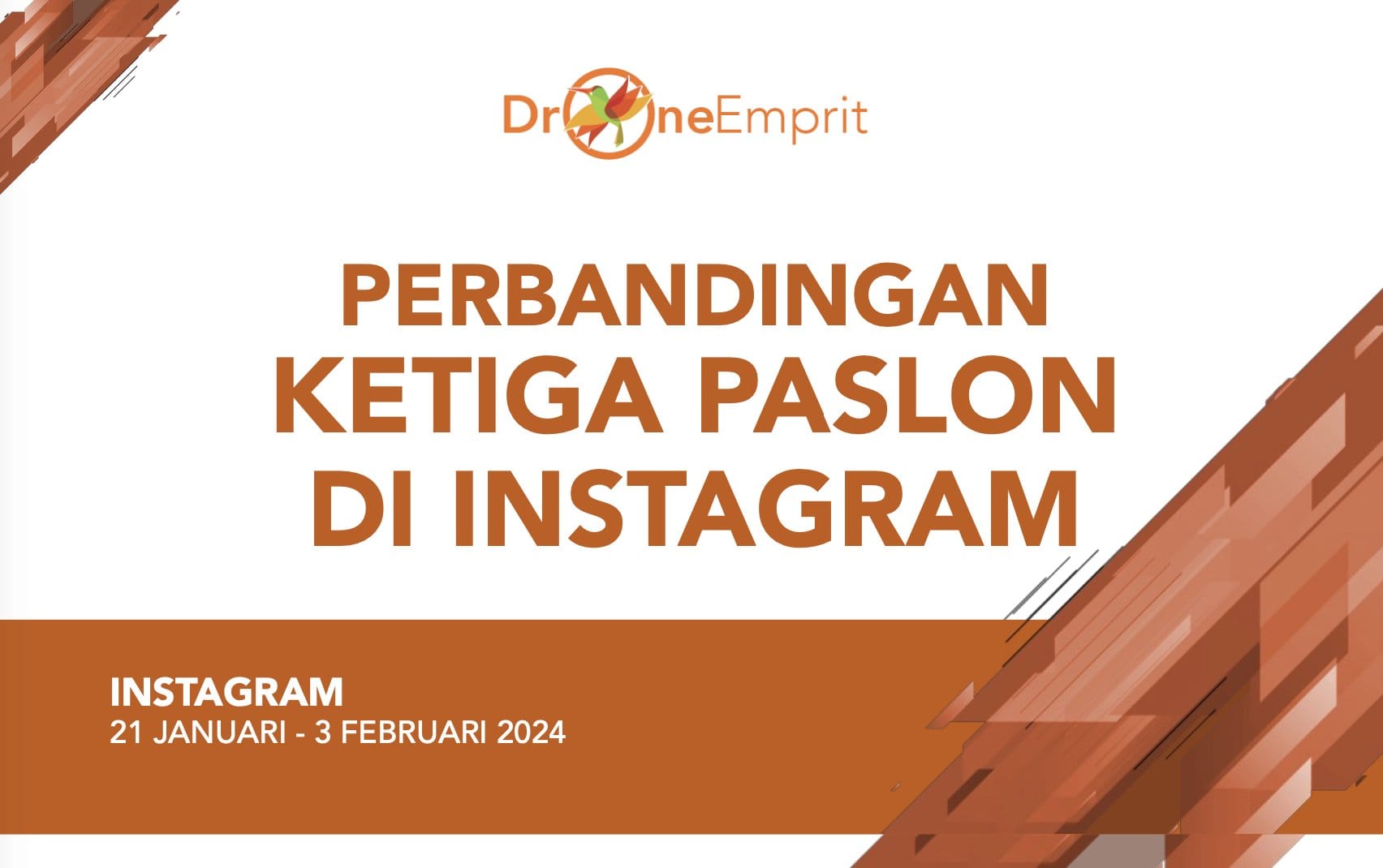 PERBANDINGAN KETIGA PASLON
DI INSTAGRAM