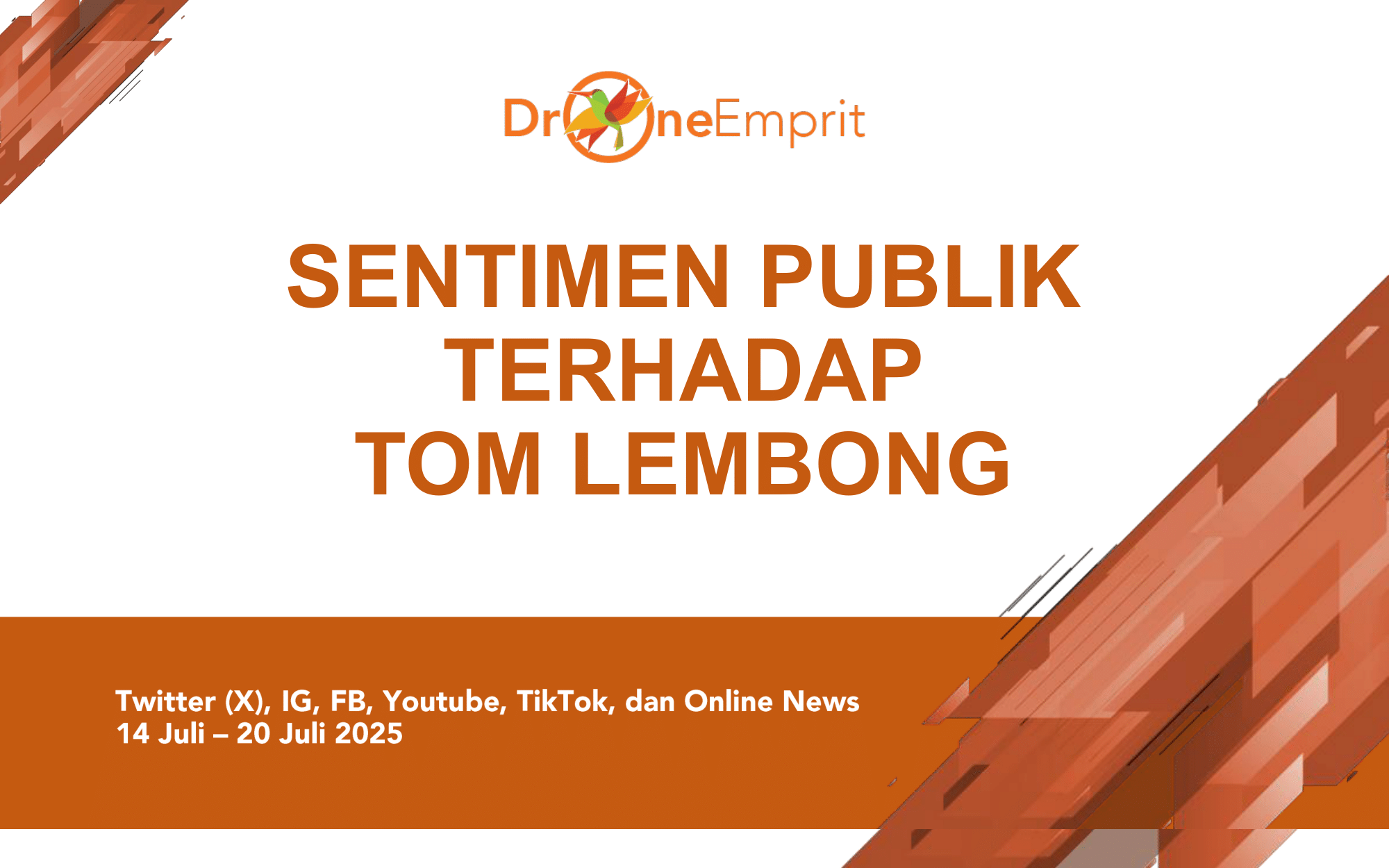 Sentimen Publik terhadap Tom Lembong