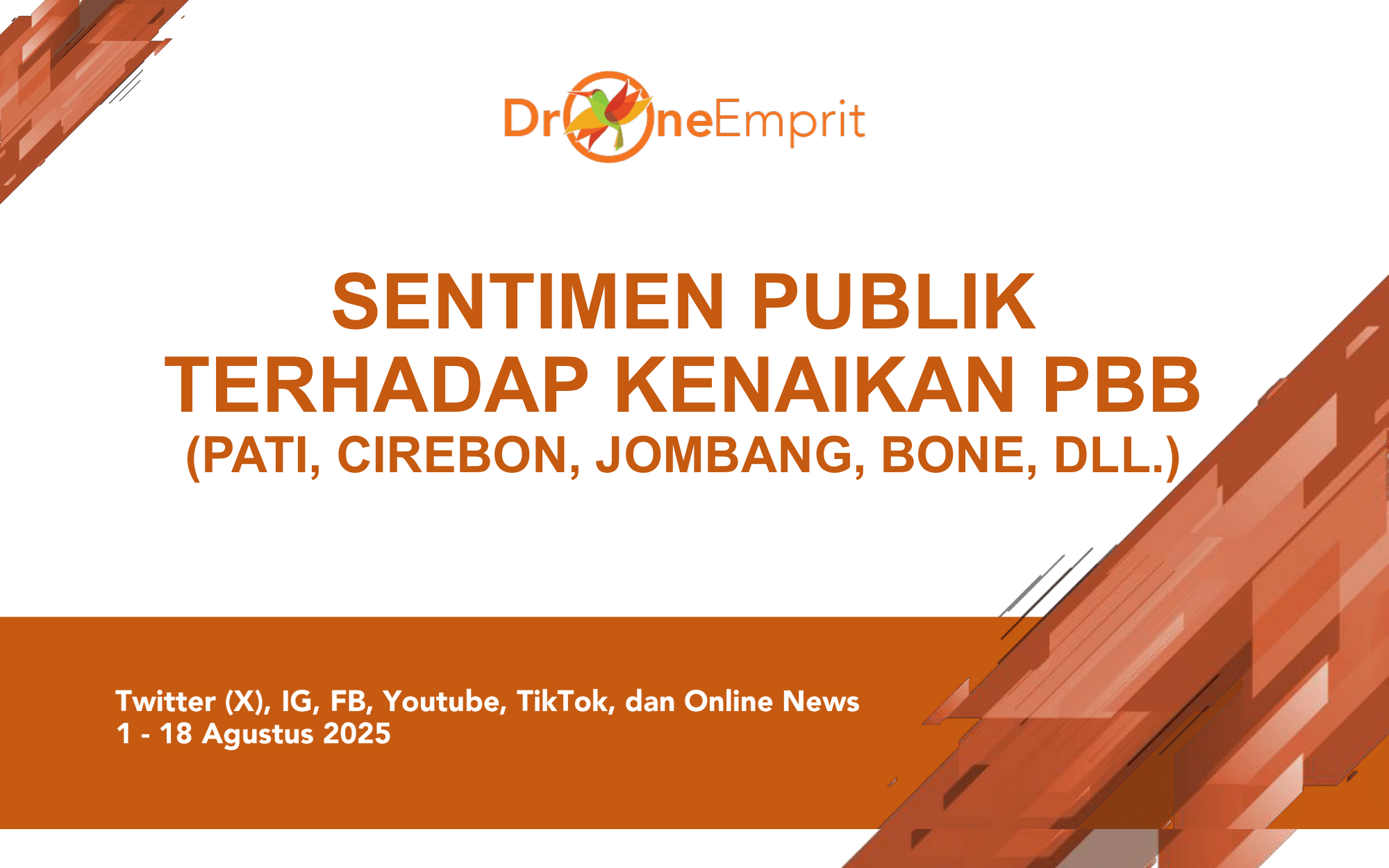 Sentimen Publik terhadap Kenaikan PBB (Pati, Cirebon, Jombang, Bone, dll.)