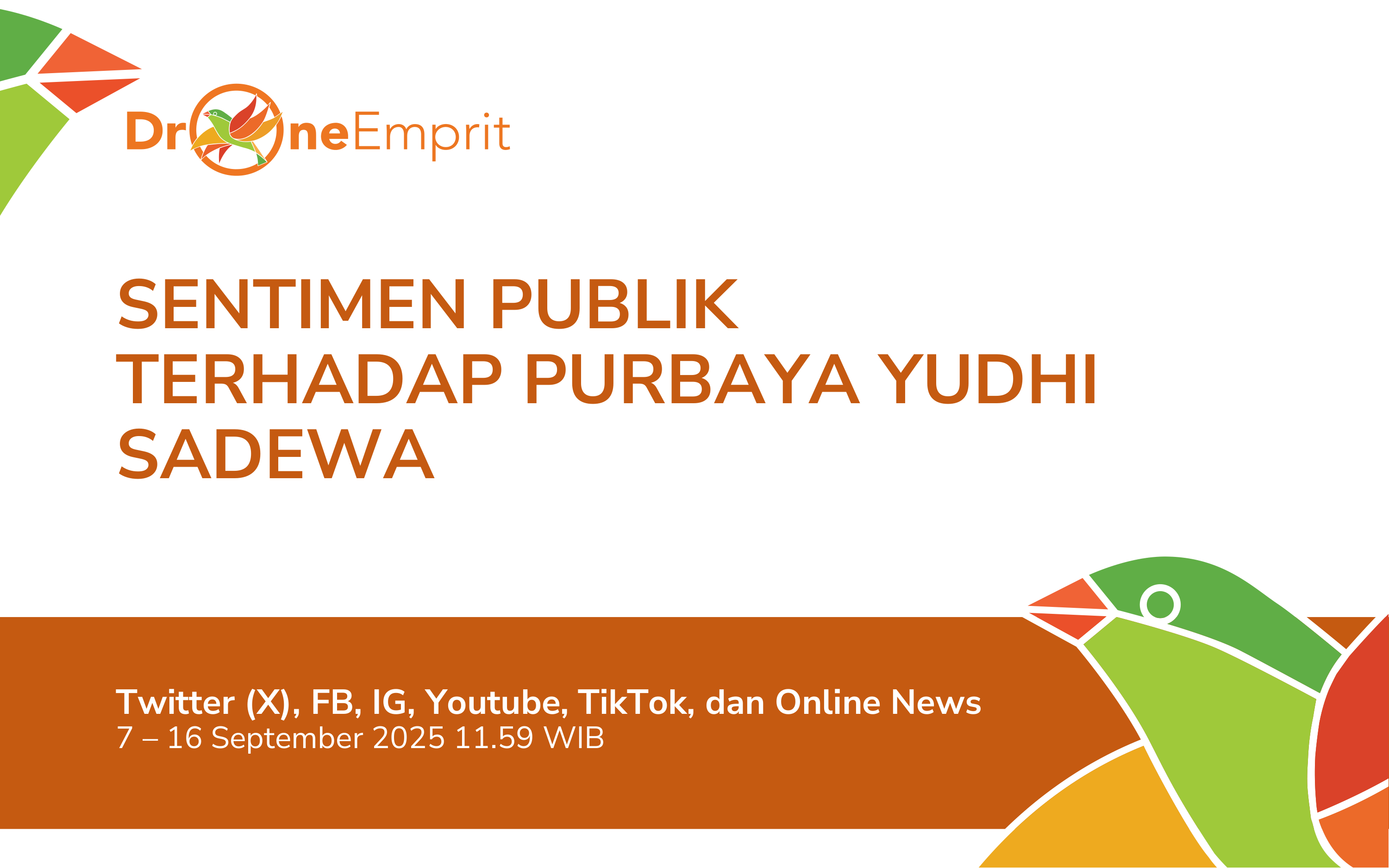 Sentimen Publik terhadap Purbaya Yudhi Sadewa