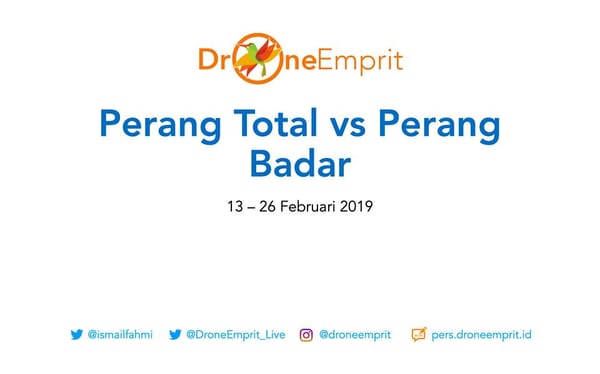 Perang Total vs Perang Badar