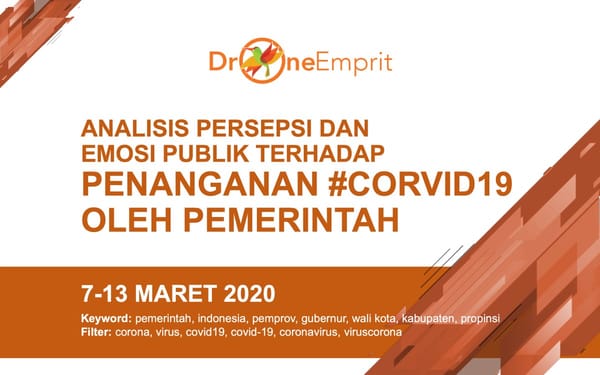 Analisis Persepsi dan Emosi Publik Terhadap Penanganan #COVID19 Oleh Pemerintah (7-13 Maret 2020)