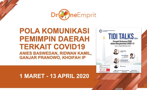 Pola Komunikasi Pemimpin Daerah Menghadapi #COVID19

ANIES BASWEDAN, RIDWAN KAMIL, GANJAR PRANOWO, KHOIFAH IP