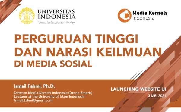 Perguruan Tinggi dan Narasi Keilmuan di Media Sosial
