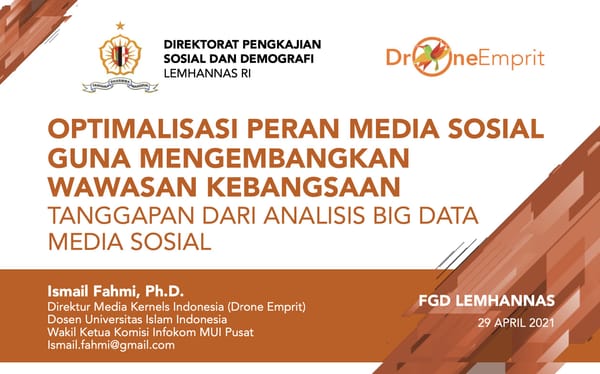 OPTIMALISASI PERAN MEDIA SOSIAL GUNA MENGEMBANGKAN WAWASAN KEBANGSAAN
