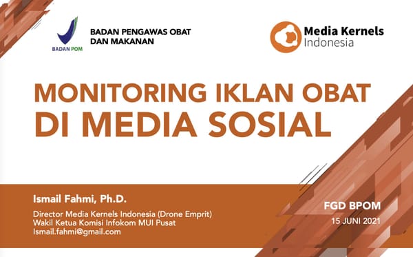 MONITORING IKLAN OBAT DI MEDIA SOSIAL