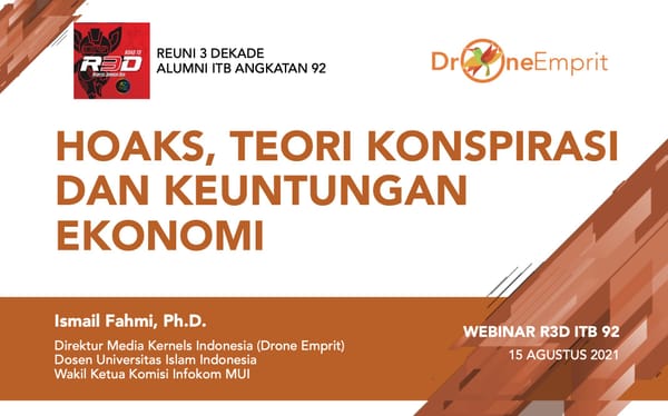 Hoaks, Teori Konspirasi, dan Keuntungan Ekonomi