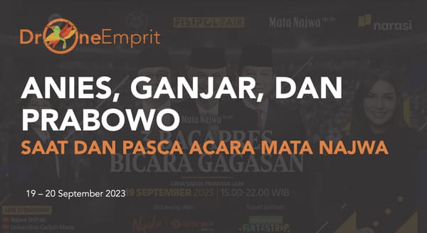 ANIES, GANJAR, DAN PRABOWO
SAAT DAN PASCA ACARA MATA NAJWA